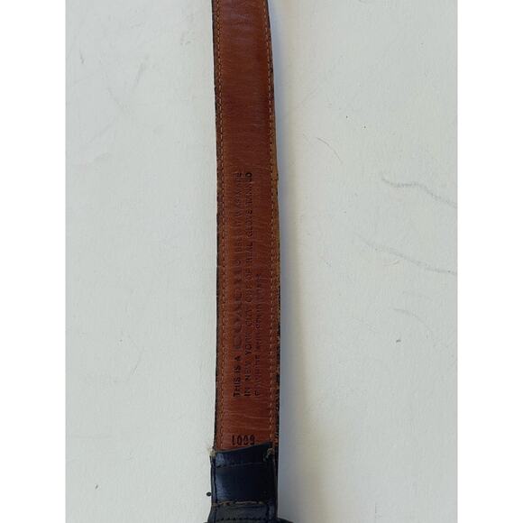 Vintage 80s Coach Black Leather Belt with Brass Buckle Size 39 - Picture 11 of 11